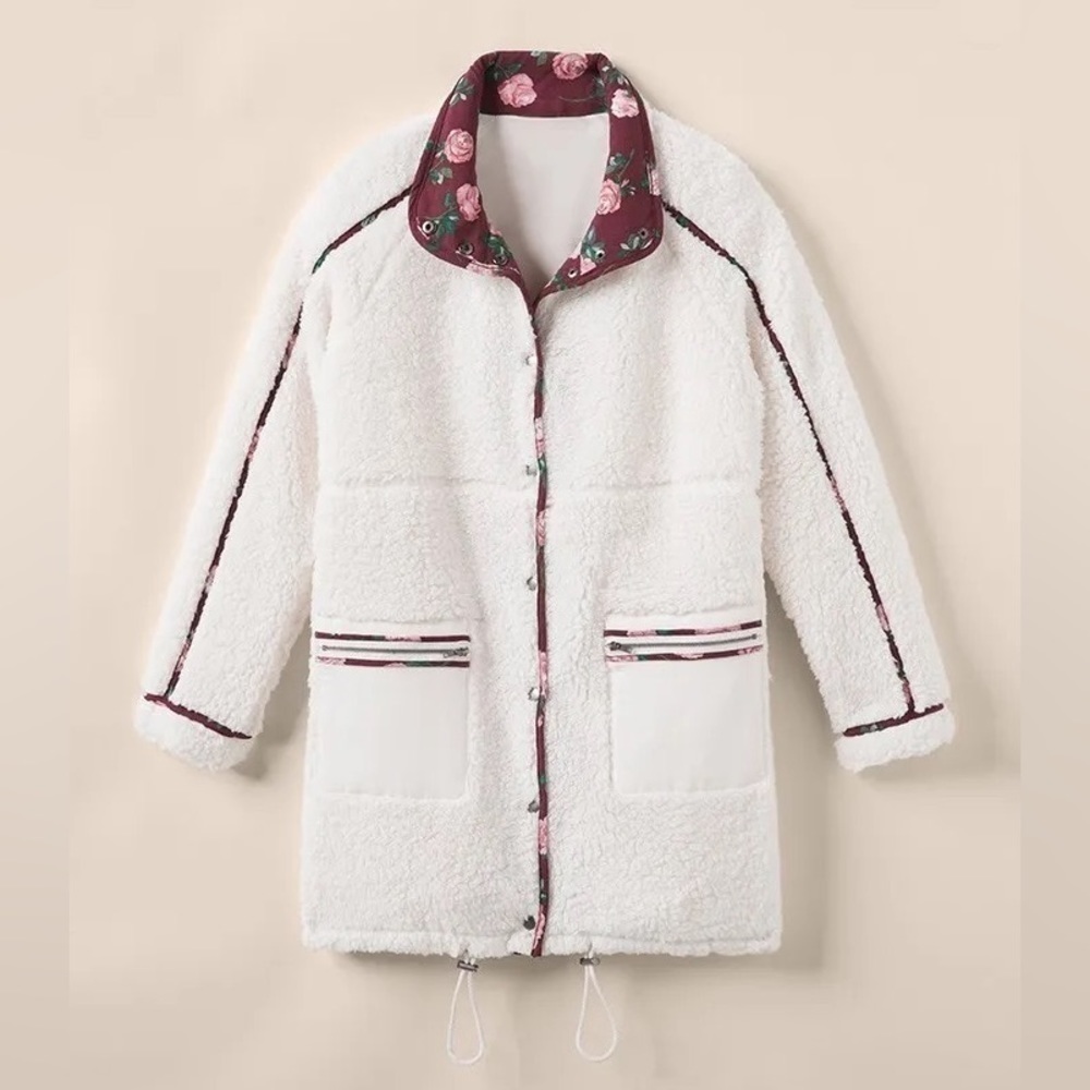🆕 Matilda Jane Heart to Heart Snow Day Sherpa Floral Cozy Jacket